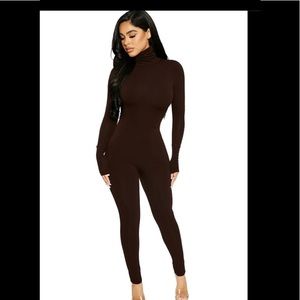 CHOCOLATE NW HOLE’D U DOWN JUMPSUIT